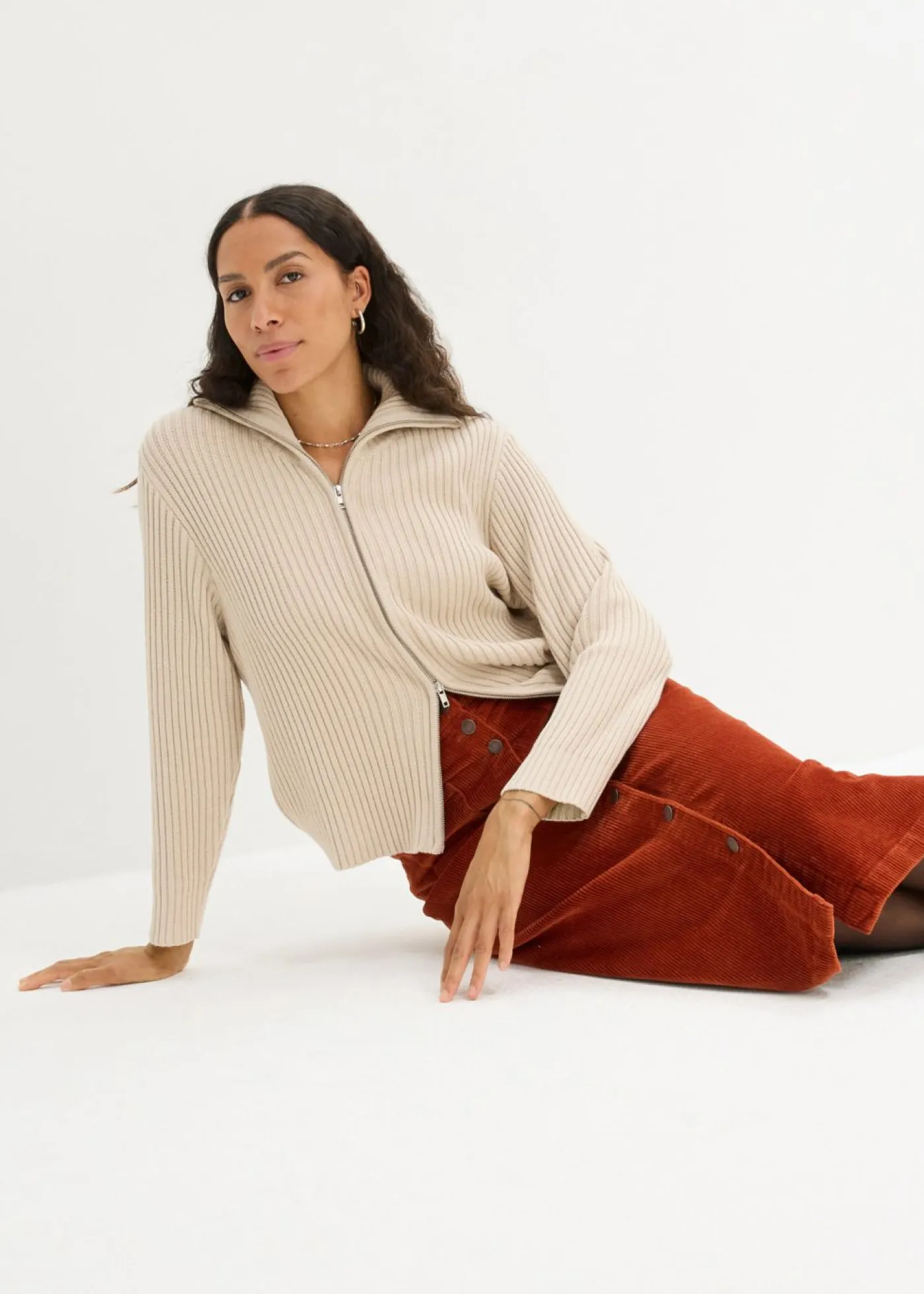 bonprix bonprix Faldas>Falda de pana óxido