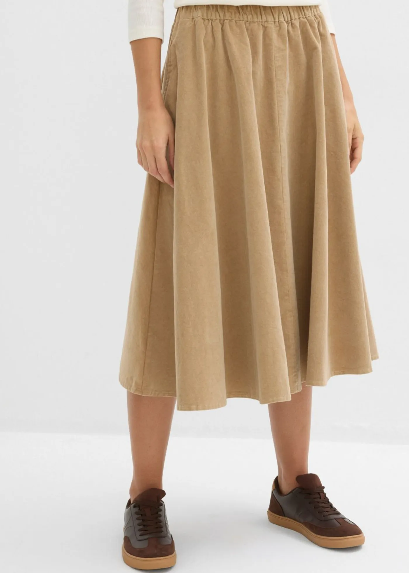 Mujer bonprix bonprix Falda de pana de mezcla de algodón