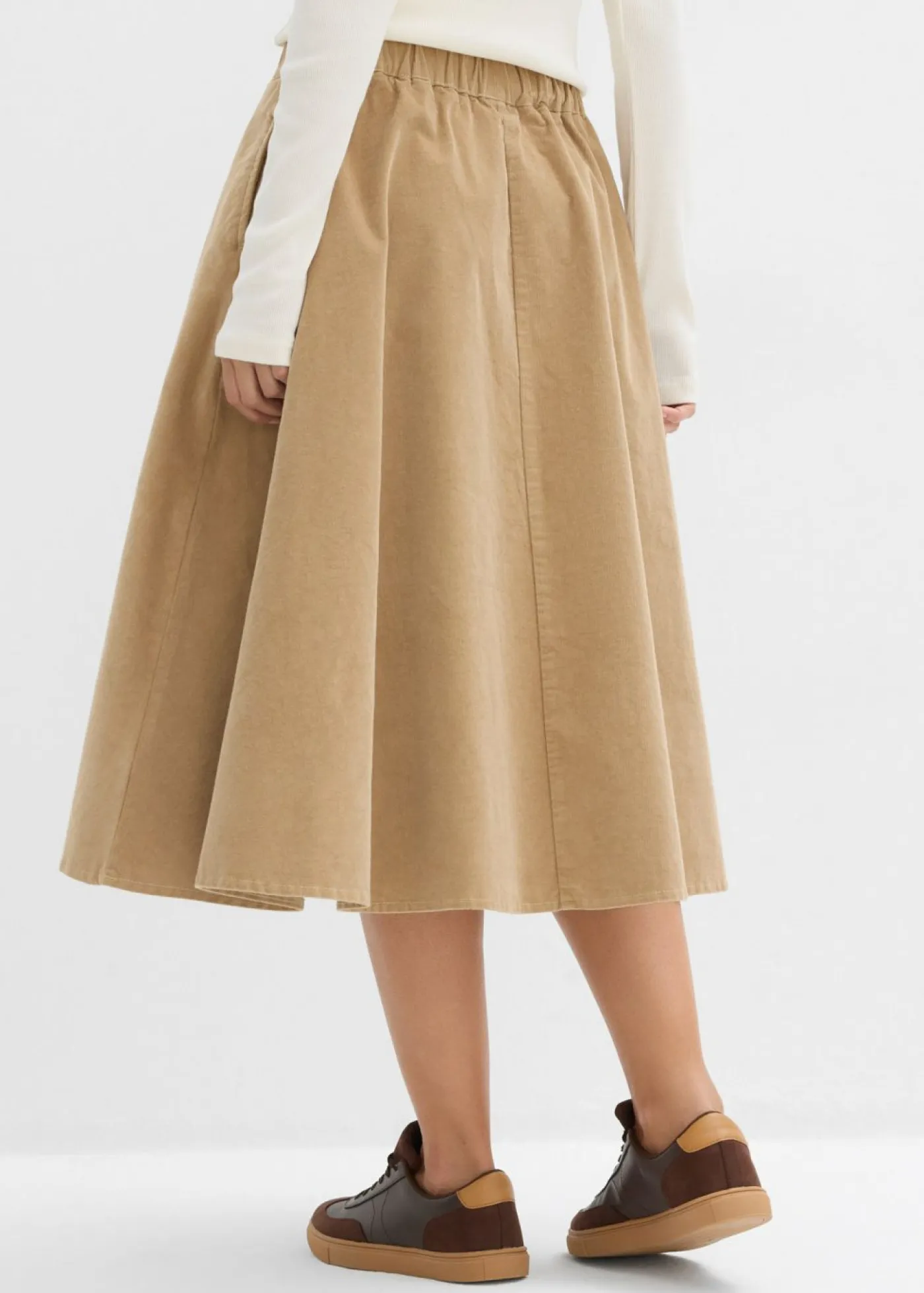 Mujer bonprix bonprix Falda de pana de mezcla de algodón