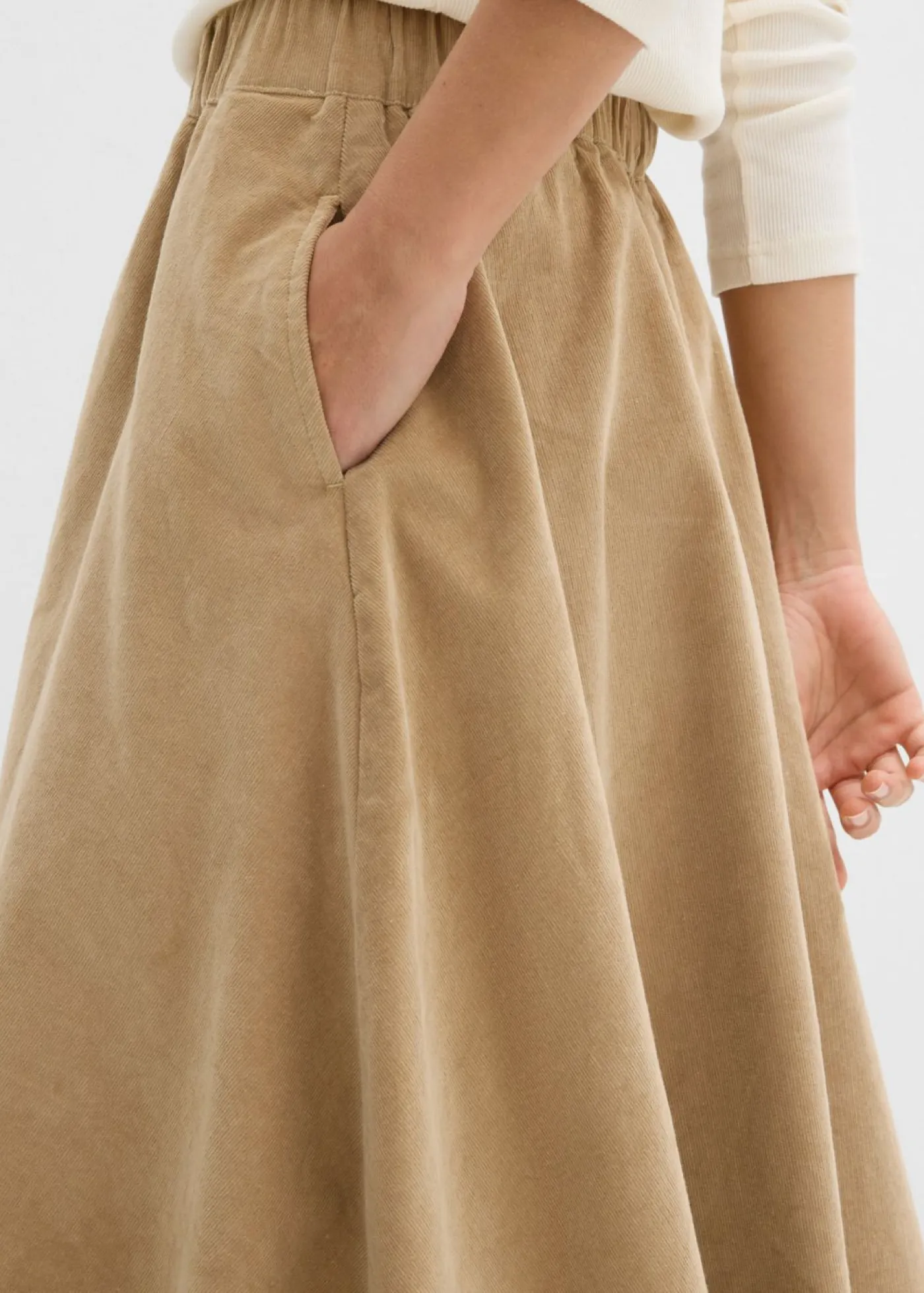 Mujer bonprix bonprix Falda de pana de mezcla de algodón