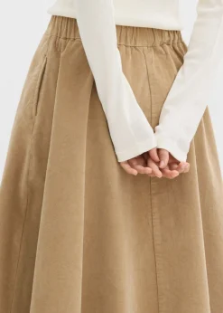 Mujer bonprix bonprix Falda de pana de mezcla de algodón