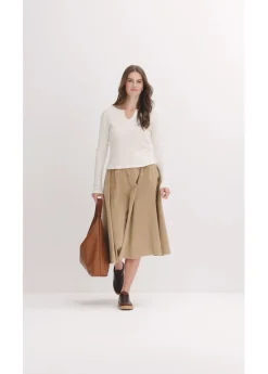 Mujer bonprix bonprix Falda de pana de mezcla de algodón