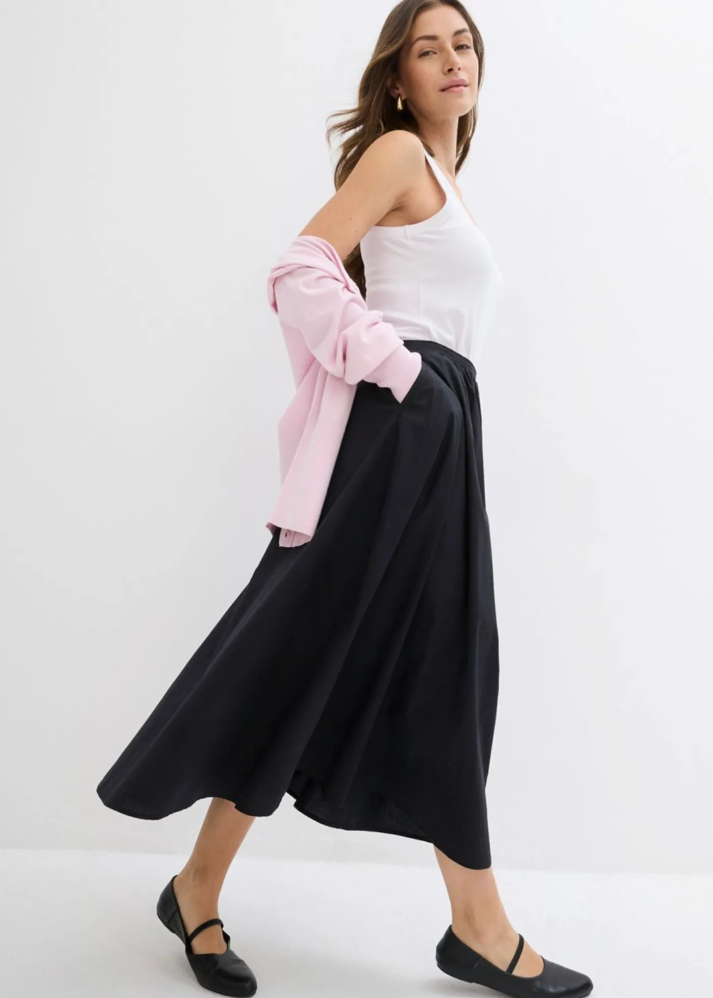 bonprix bonprix Faldas>Falda de paneles Negro