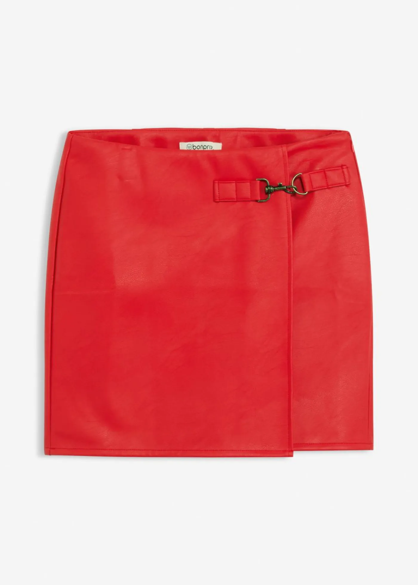 bonprix bonprix Faldas>Falda de piel sintética rojo lava