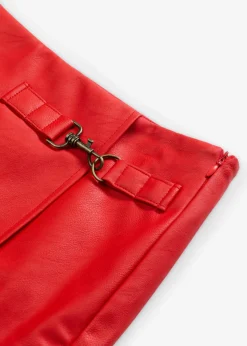 bonprix bonprix Faldas>Falda de piel sintética rojo lava
