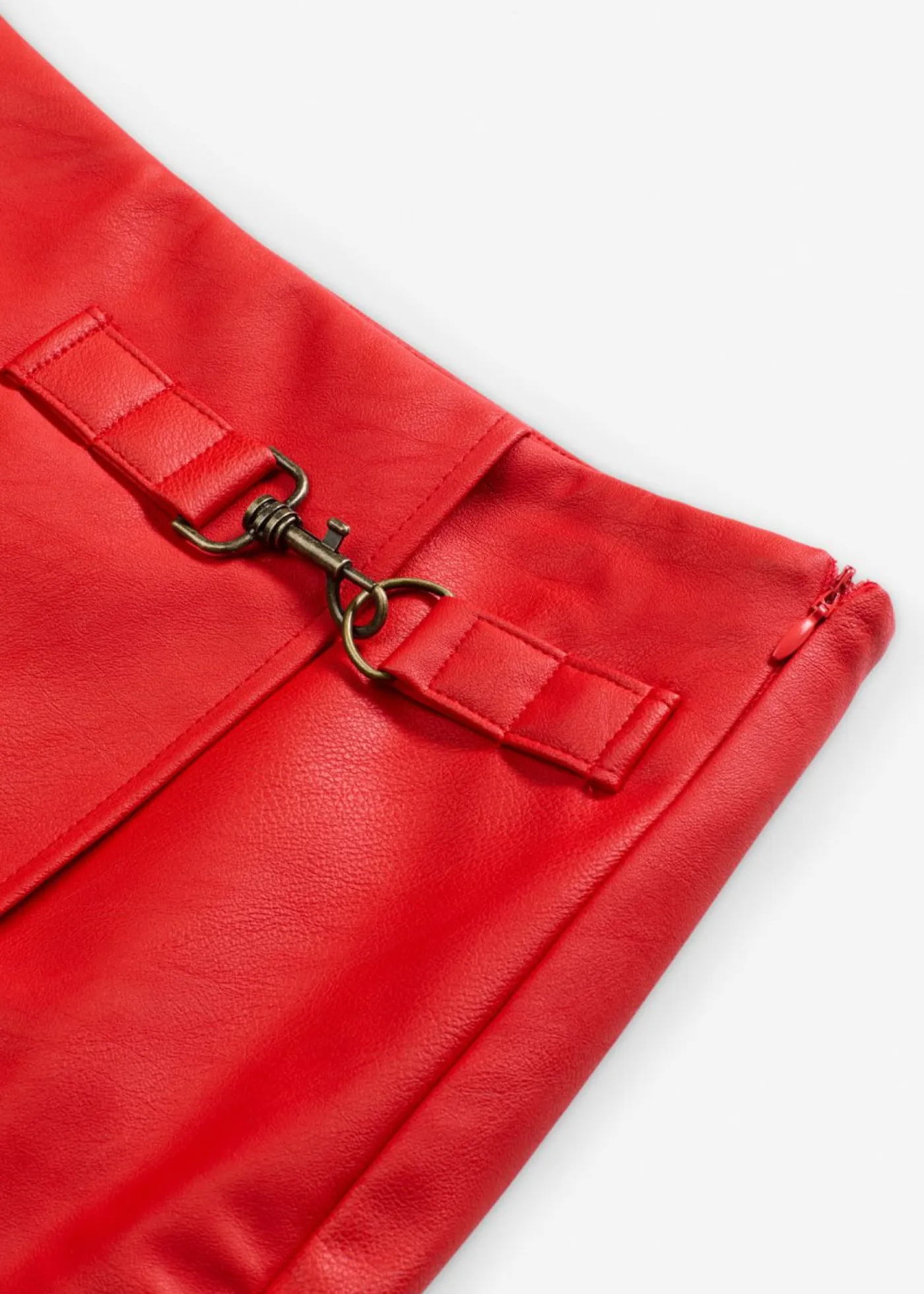 bonprix bonprix Faldas>Falda de piel sintética rojo lava