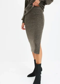 bonprix bonprix Faldas>Falda de punto marrón