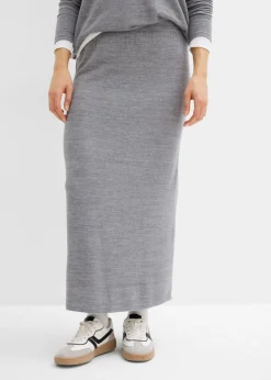 Mujer bonprix bonprix Falda de punto con aspecto de punto