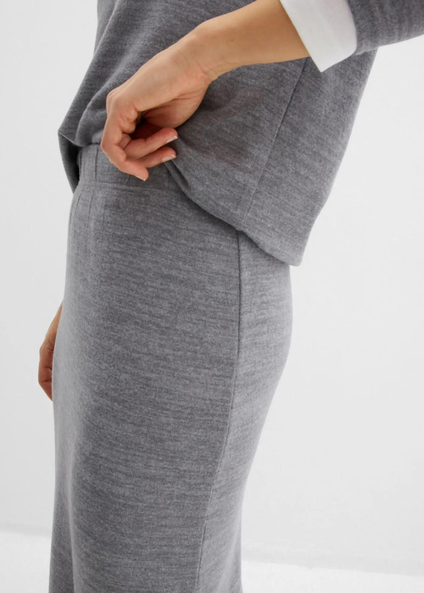 Mujer bonprix bonprix Falda de punto con aspecto de punto