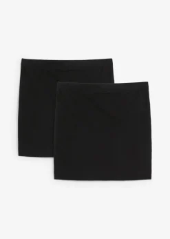Mujer bonprix bonprix Falda de punto de algodón orgánico puro con elástico (2 unidades)