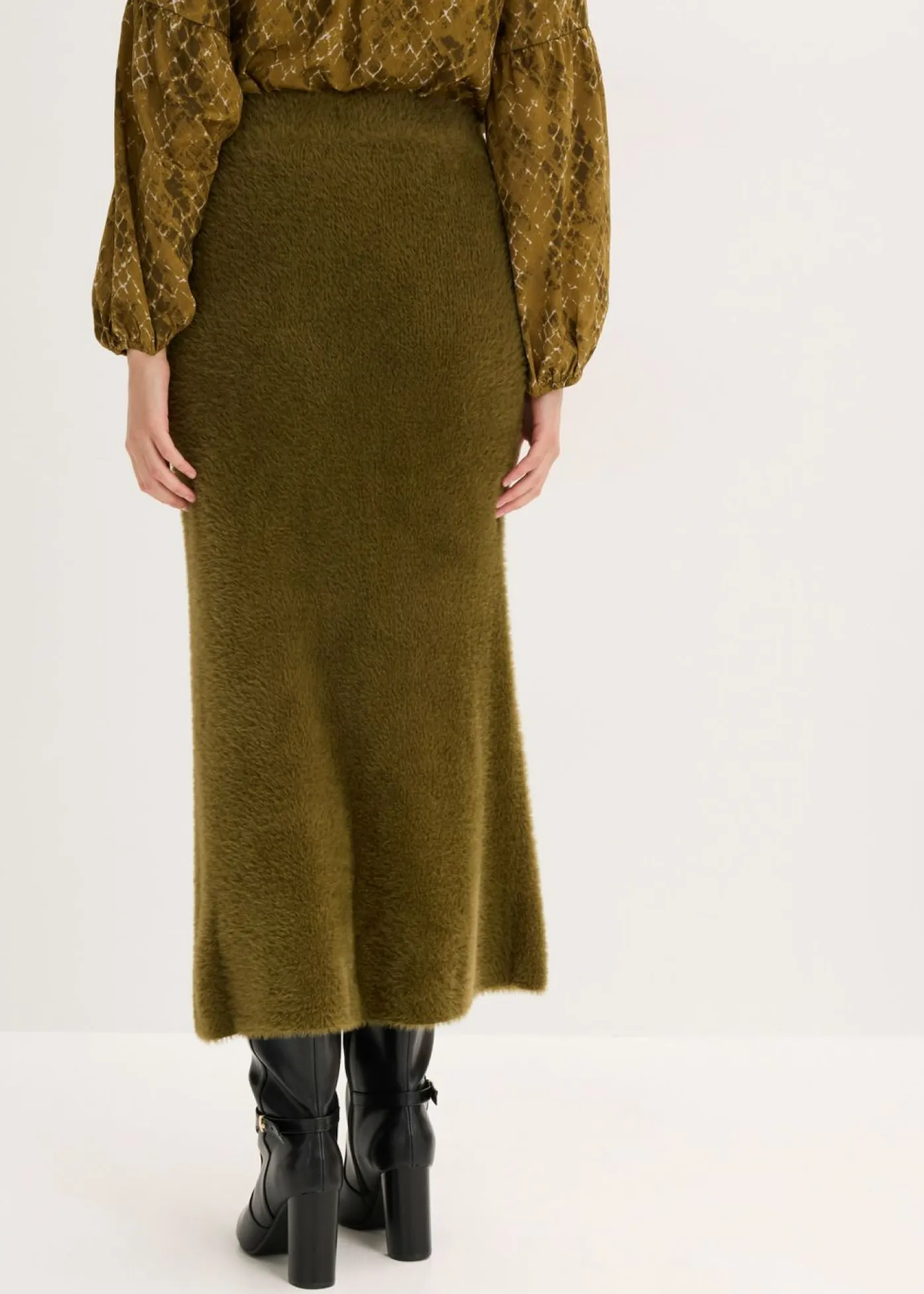 Mujer bonprix bonprix Falda de punto de hilo metálico suave