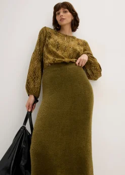 Mujer bonprix bonprix Falda de punto de hilo metálico suave