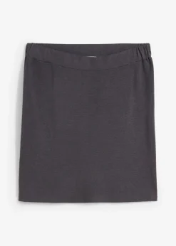 bonprix bonprix Esenciales|Faldas>Falda de punto de mezcla de viscosa pizarra