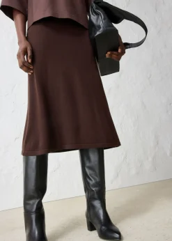 Mujer bonprix bonprix Falda de punto de mezcla de lana suave