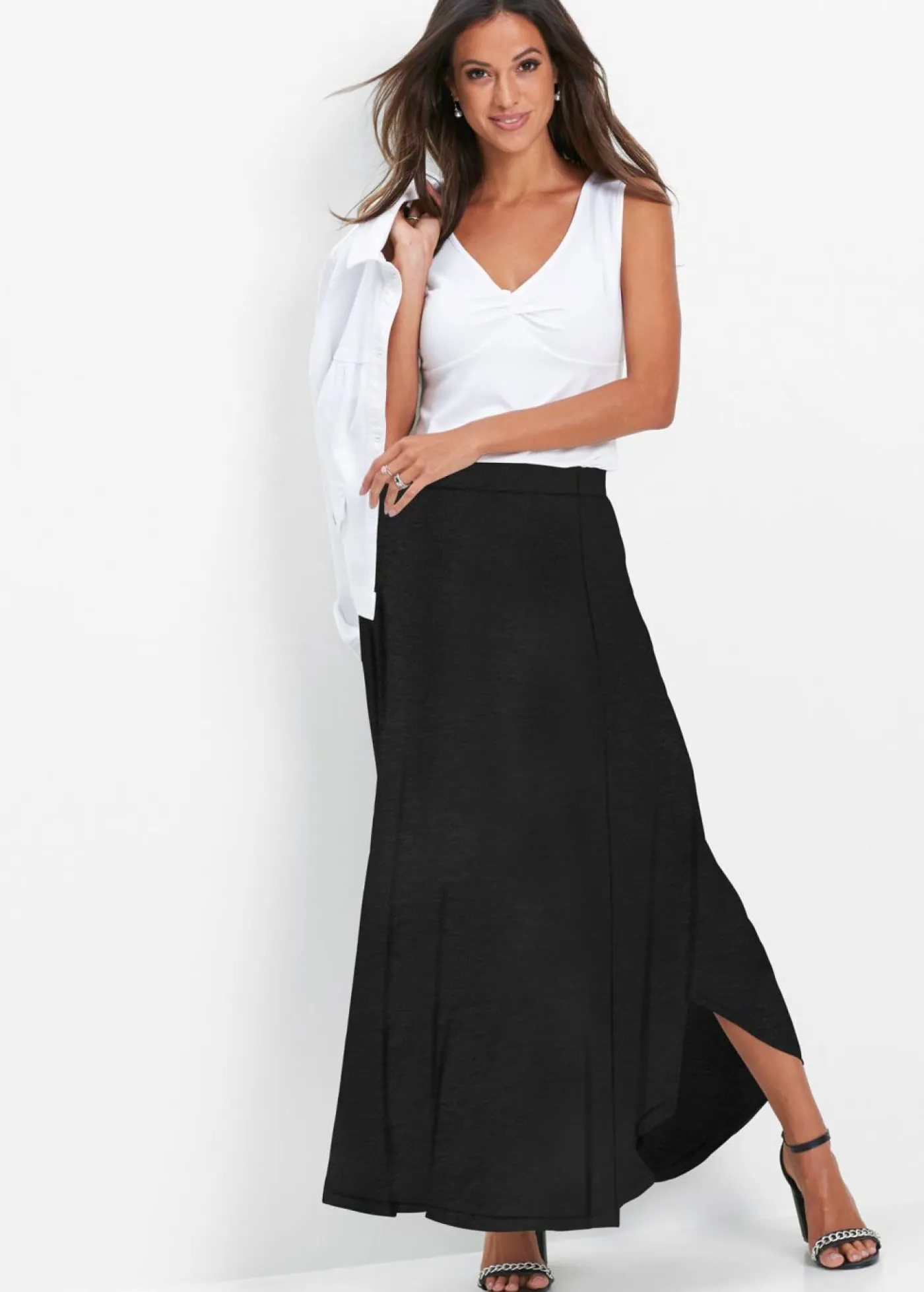 Mujer bonprix bonprix Falda de punto de mezcla de viscosa