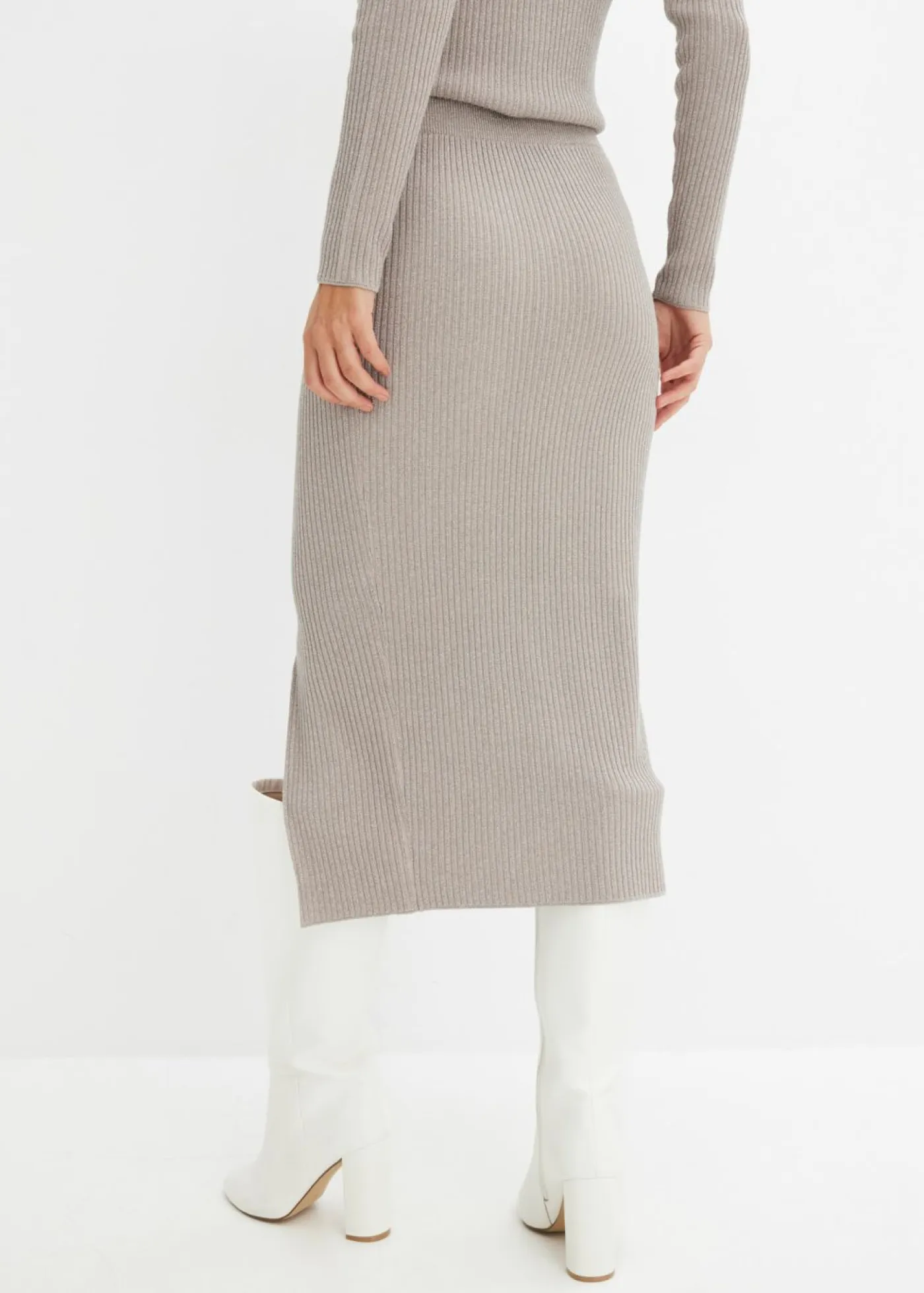 Mujer bonprix bonprix Falda de punto fino de mezcla de viscosa suave