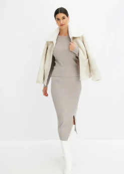 Mujer bonprix bonprix Falda de punto fino de mezcla de viscosa suave