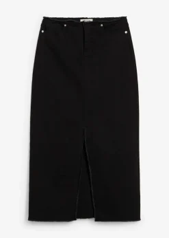 bonprix bonprix Faldas>Falda de sarga con flecos Negro