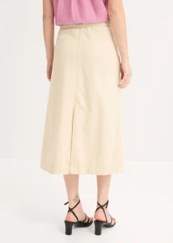 Mujer bonprix bonprix Falda de sarga de algodón puro