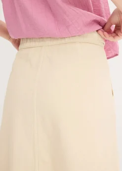 Mujer bonprix bonprix Falda de sarga de algodón puro