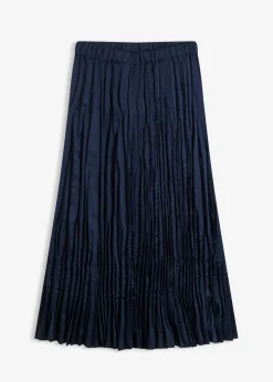 Mujer bonprix bonprix Falda de satén con efecto arrugado