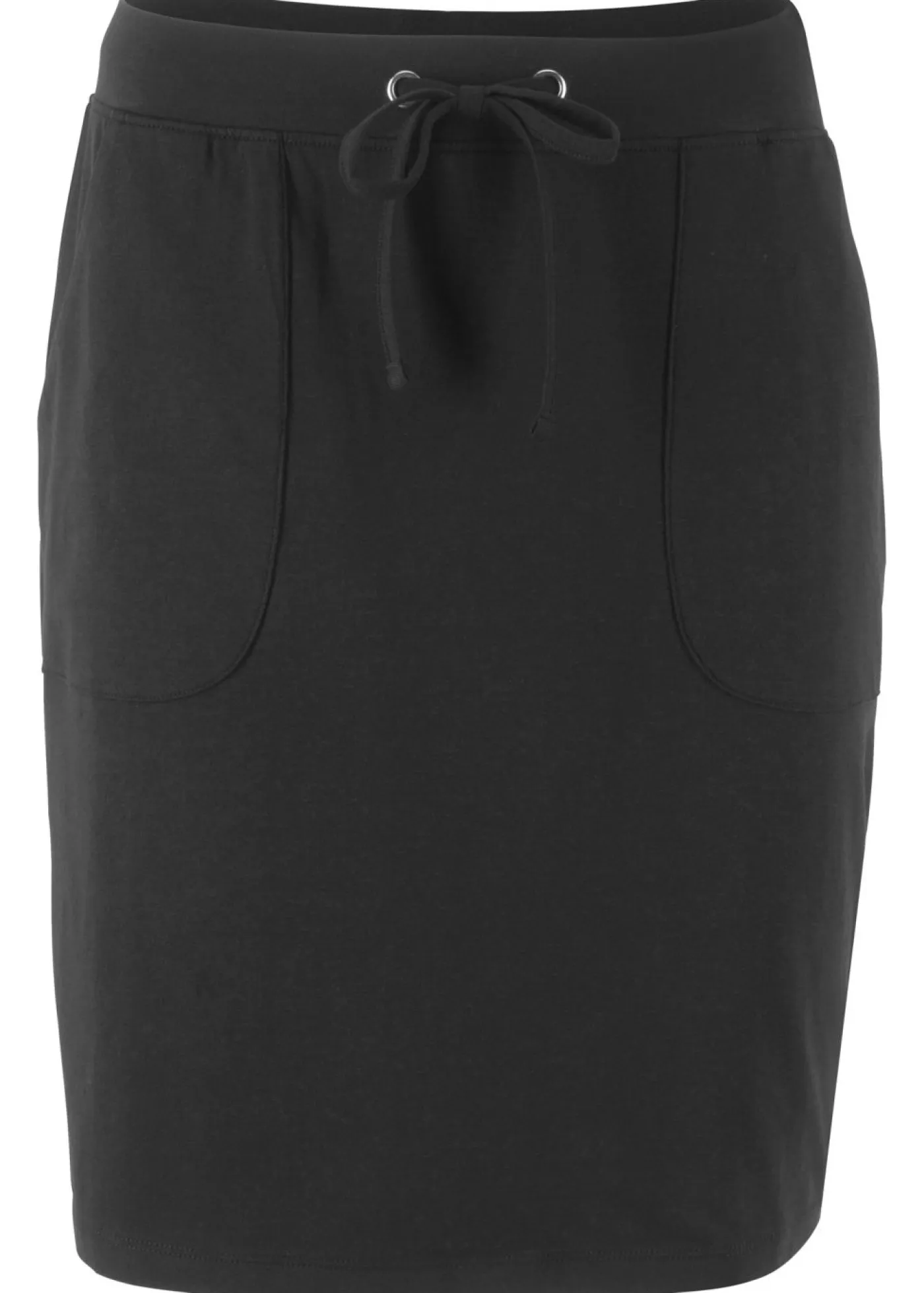 bonprix bonprix Básicos|Faldas>Falda elástica de algodón orgánico Negro