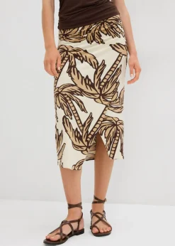 Mujer bonprix bonprix Falda estampada de punto de mezcla de viscosa suave