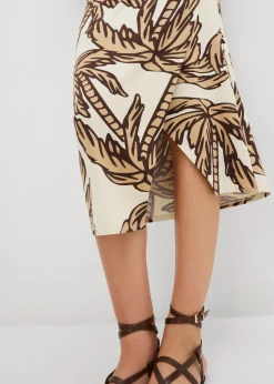 Mujer bonprix bonprix Falda estampada de punto de mezcla de viscosa suave