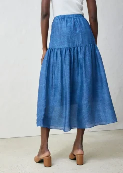 Mujer bonprix bonprix Falda larga con contenido de seda