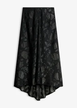 bonprix bonprix Faldas|Ropa Elegante>Falda larga con dobladillo asimétrico Negro