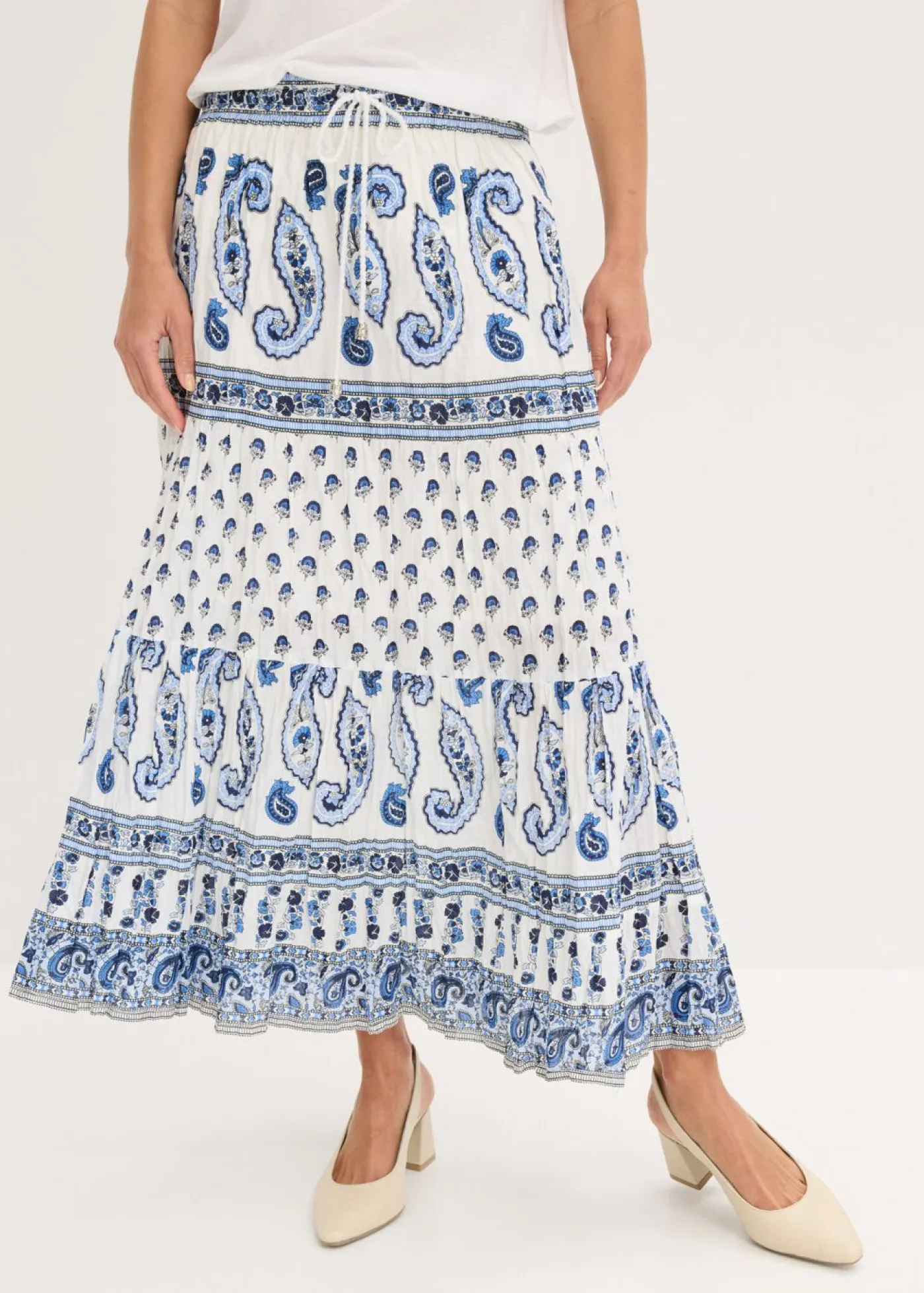 Mujer bonprix bonprix Falda larga de algodón puro