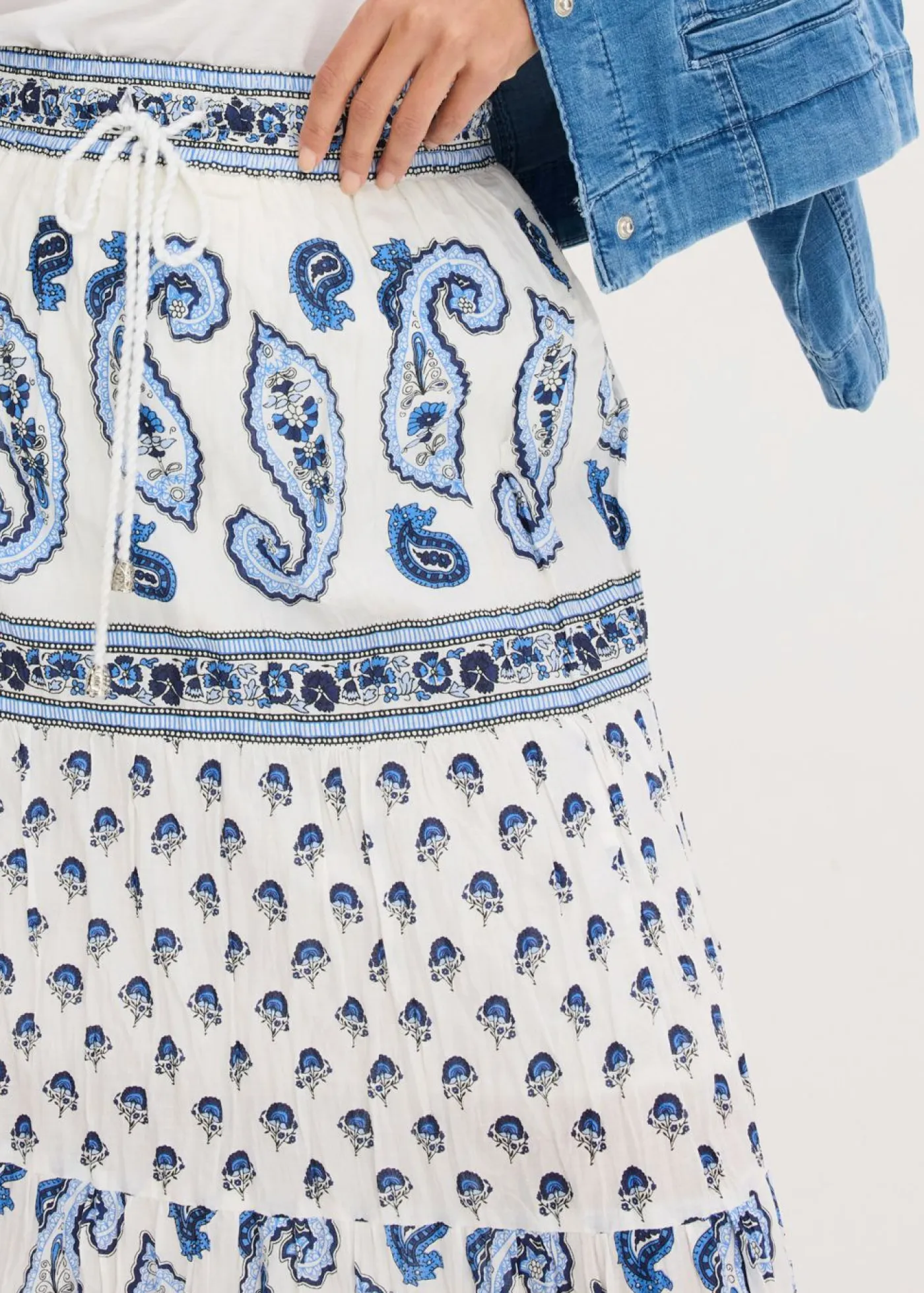 Mujer bonprix bonprix Falda larga de algodón puro