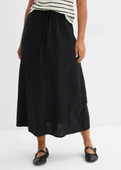 bonprix bonprix Faldas>Falda larga de muselina Negro