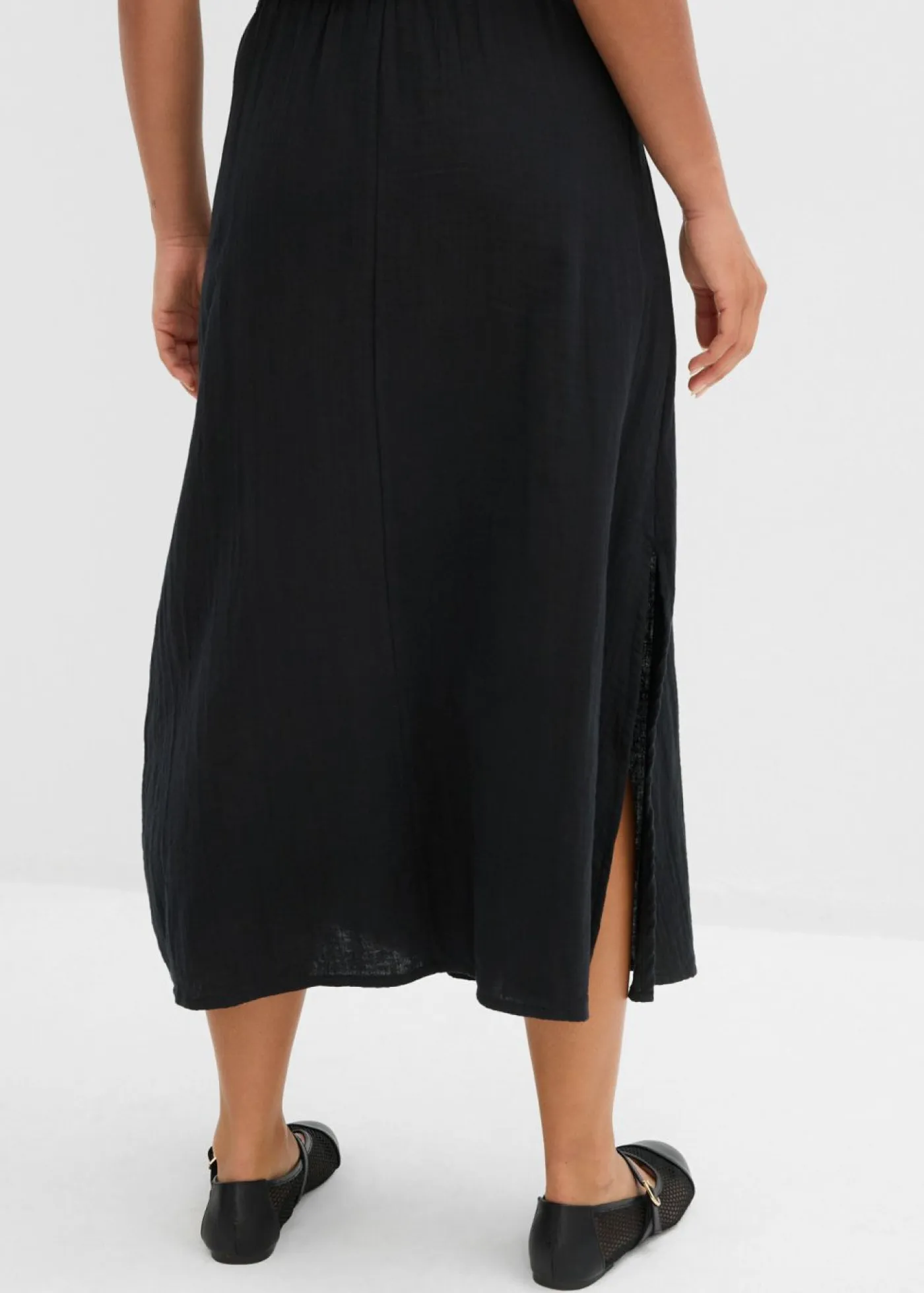 bonprix bonprix Faldas>Falda larga de muselina Negro