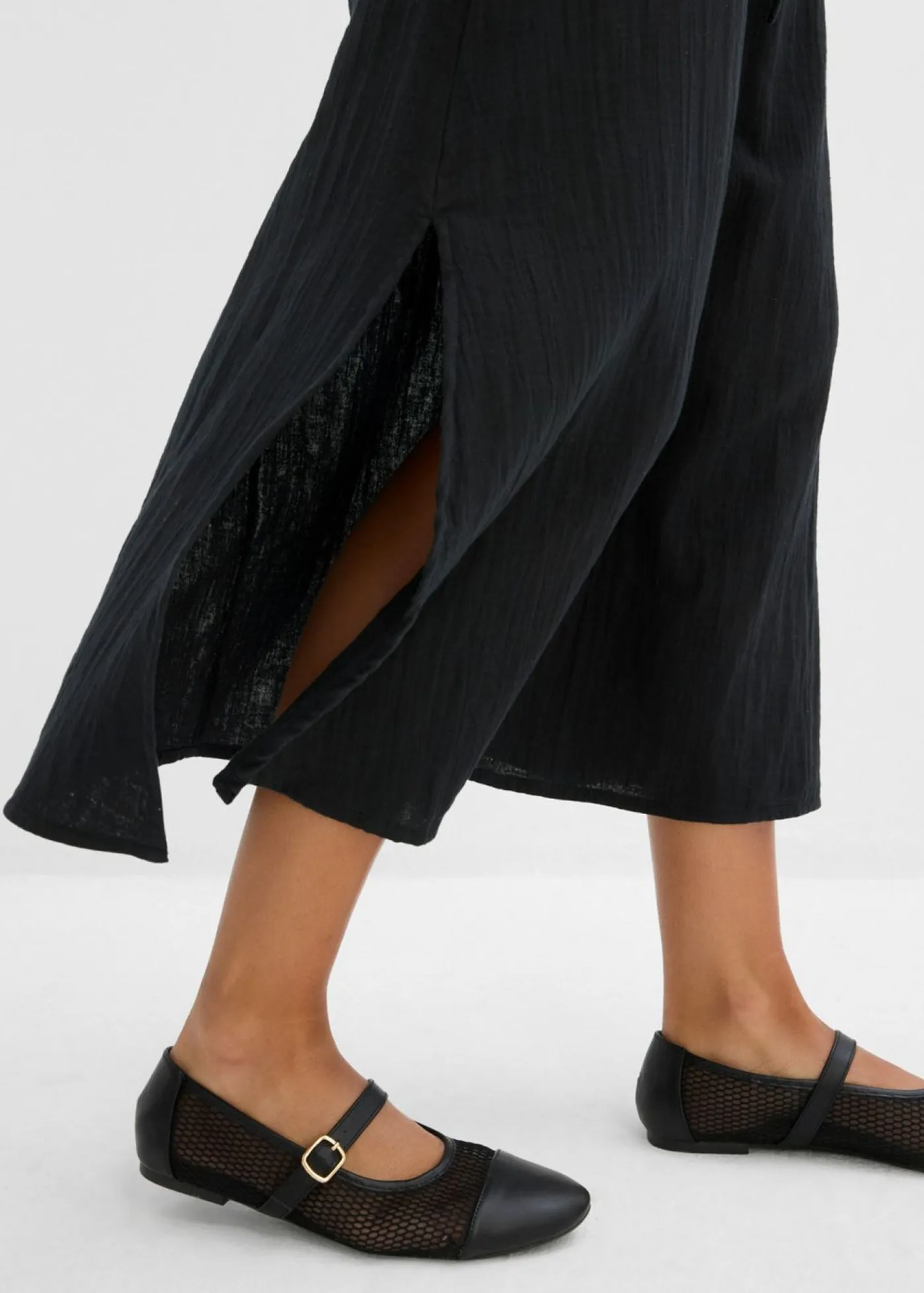 bonprix bonprix Faldas>Falda larga de muselina Negro