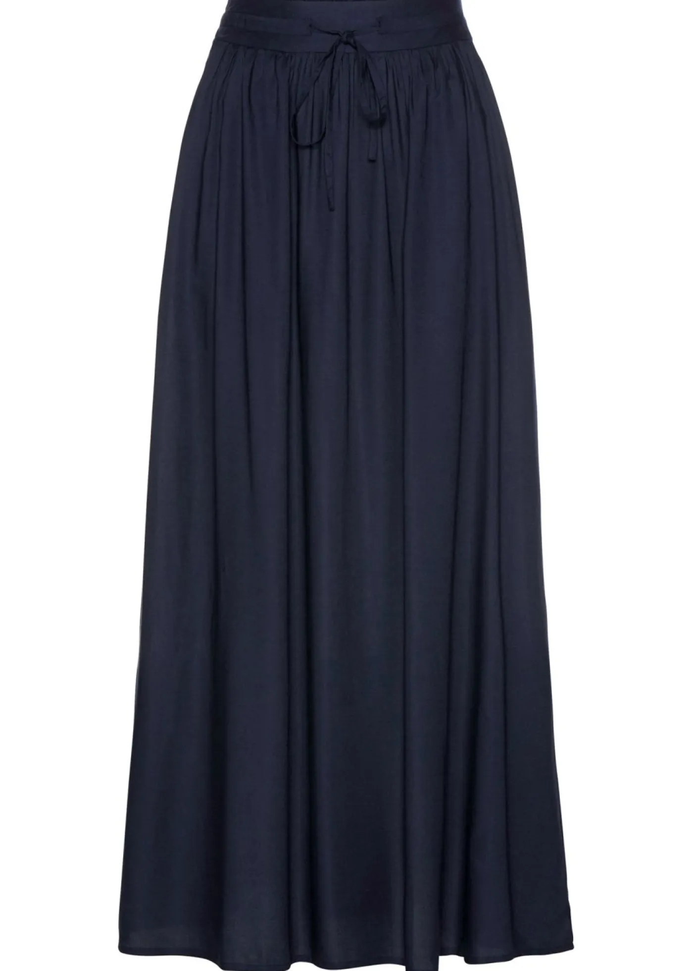 Mujer bonprix bonprix Falda larga de viscosa con cinturilla cómoda y lazo de anudar