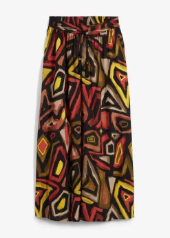 bonprix bonprix Faldas|Novedades>Falda larga de viscosa fluida Rojo carmín/negro estampado