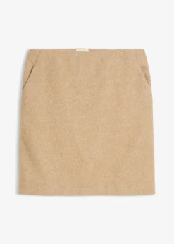 bonprix bonprix Premium|Faldas>Falda lápiz Beige natural jaspeado