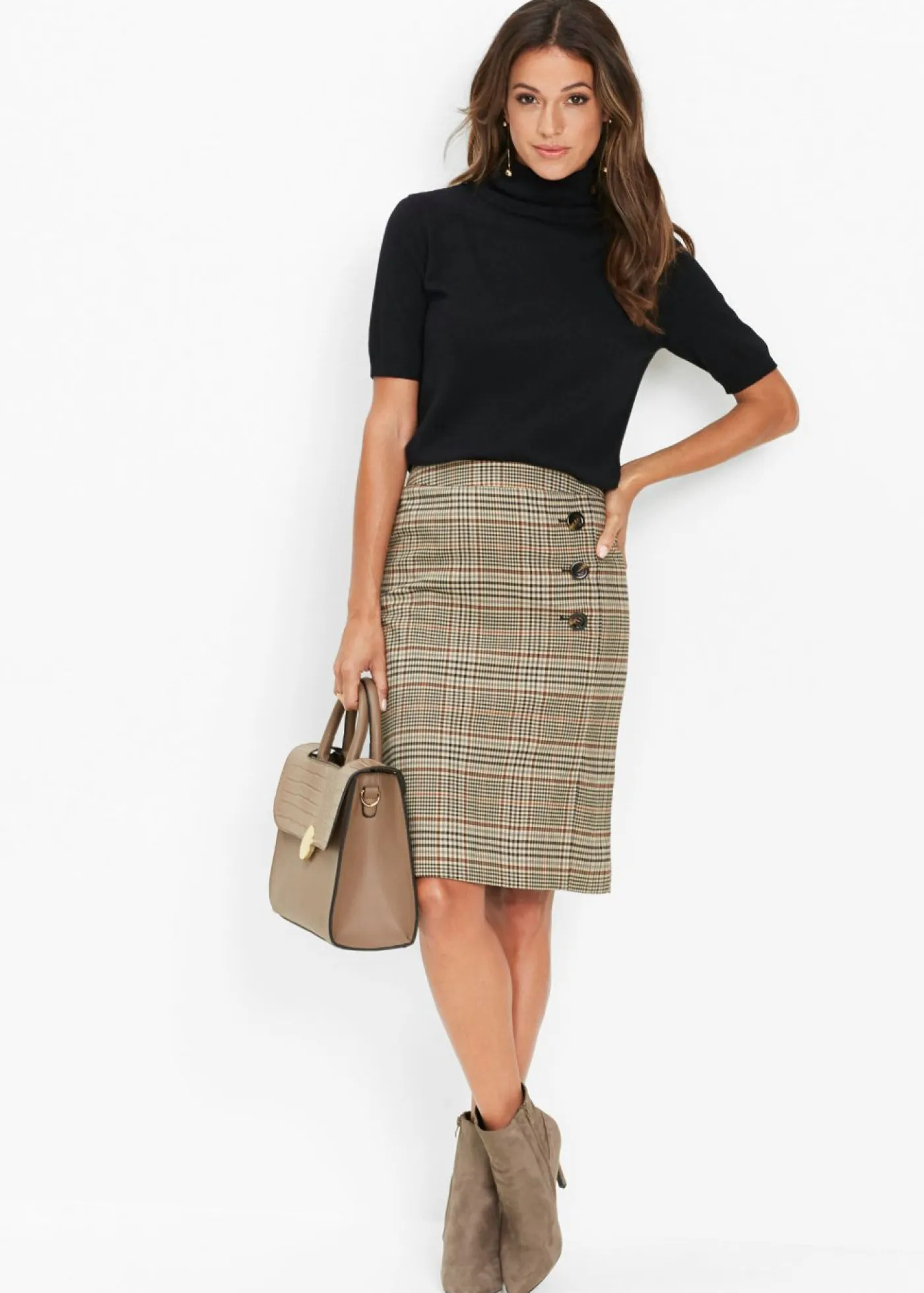 Mujer bonprix bonprix Falda lápiz con botones