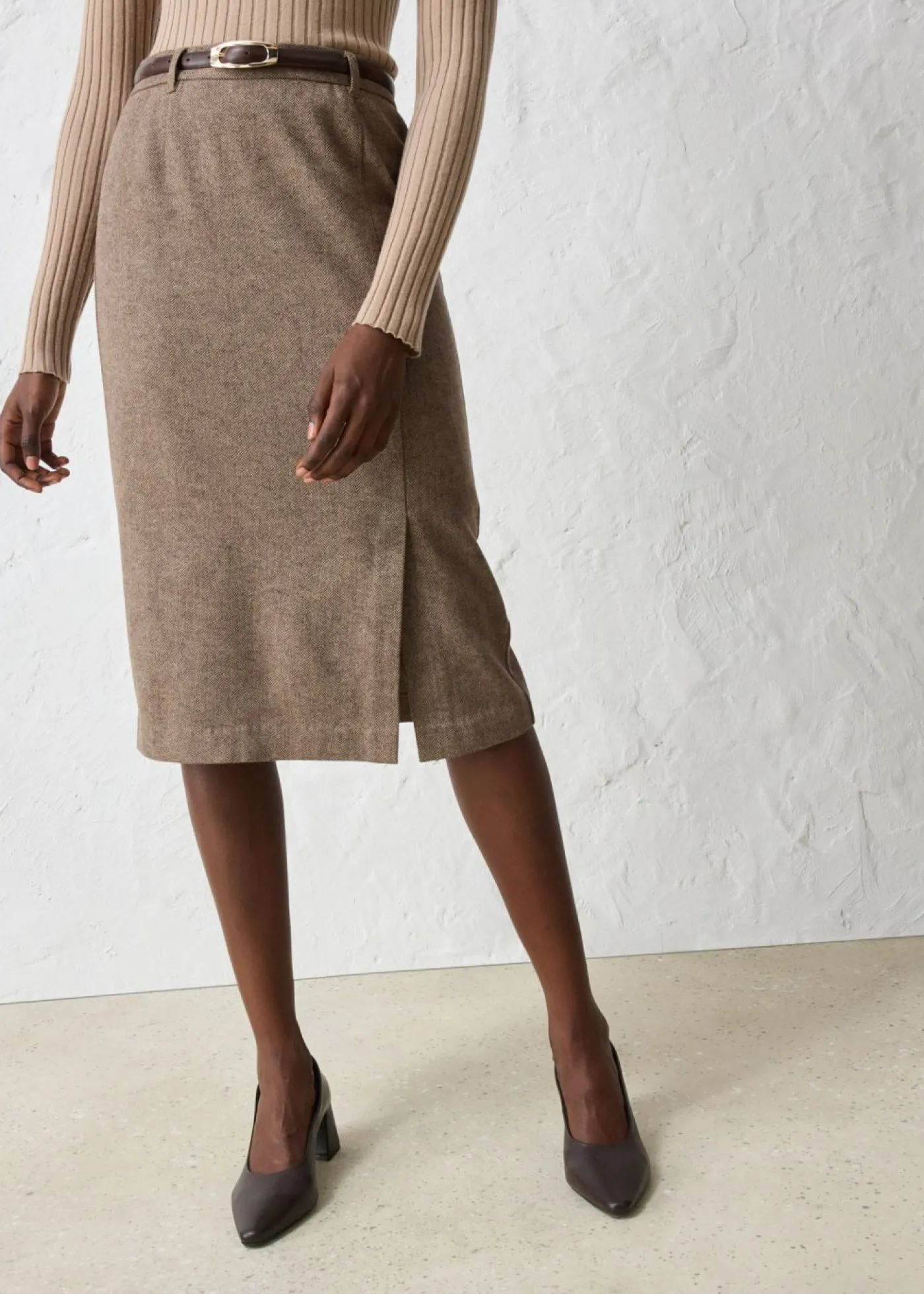 Mujer bonprix bonprix Falda lápiz con lana