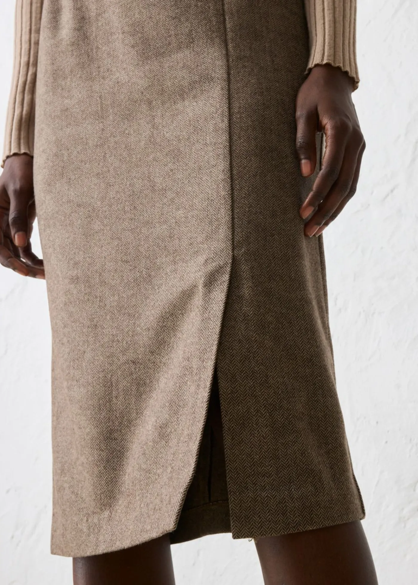 Mujer bonprix bonprix Falda lápiz con lana