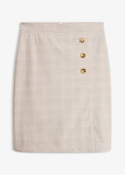 Mujer bonprix bonprix Falda lápiz de cuadro galés