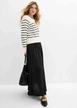 Mujer bonprix bonprix Falda maxi de mezcla de viscosa fluida