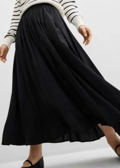 Mujer bonprix bonprix Falda maxi de mezcla de viscosa fluida