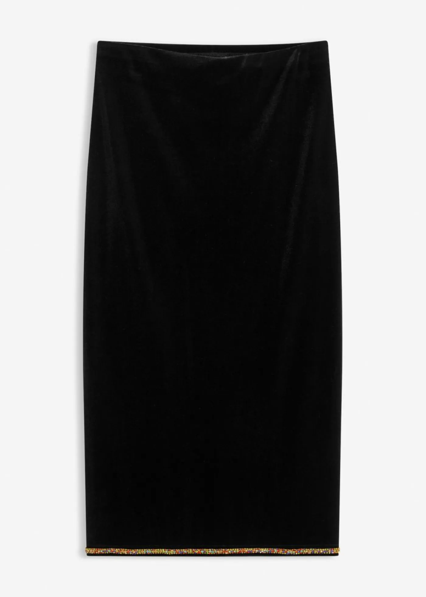 Mujer bonprix bonprix Falda midi con piedras brillantes