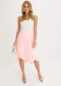 Mujer bonprix bonprix Falda midi con volantes