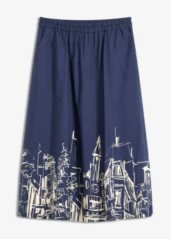 Mujer bonprix bonprix Falda midi de algodón orgánico puro