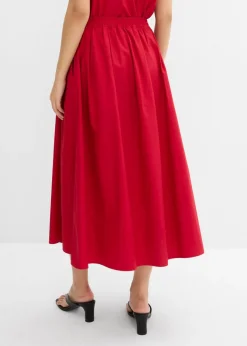 Mujer bonprix bonprix Falda midi de algodón puro