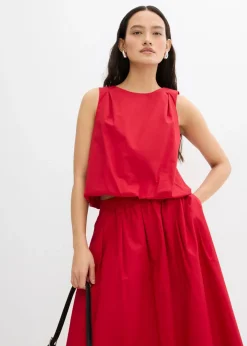 Mujer bonprix bonprix Falda midi de algodón puro