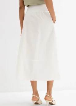 Mujer bonprix bonprix Falda midi de algodón puro